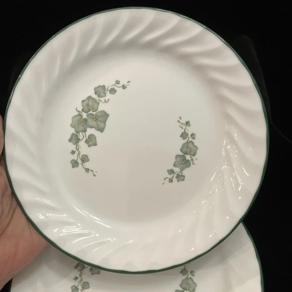 Set Of 3 Corelle CALLAWAY IVY Swirl Pattern 7 1/4